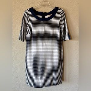 BANANA REPUBLIC WOMENS STRIPE SCOOP NECK SHORT SLEEVE DRESS -- 14